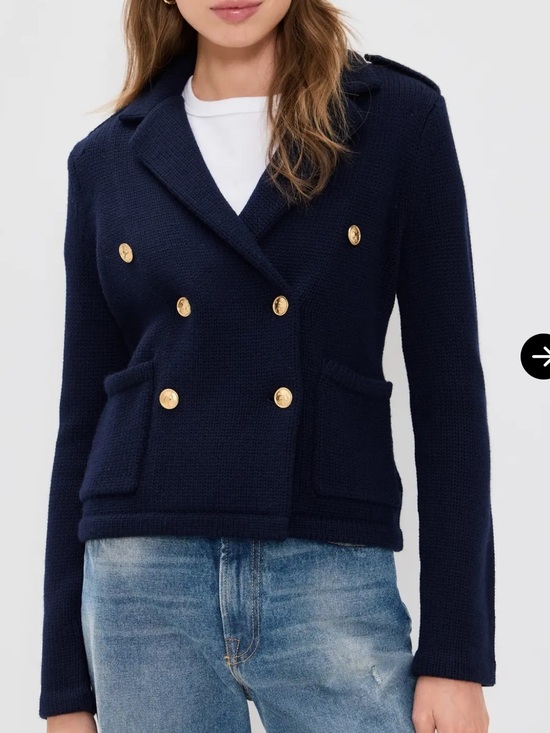 Jackets & Blazers - Polo Ralph Lauren Merino Sweater Blazer Hunter Navy Medium